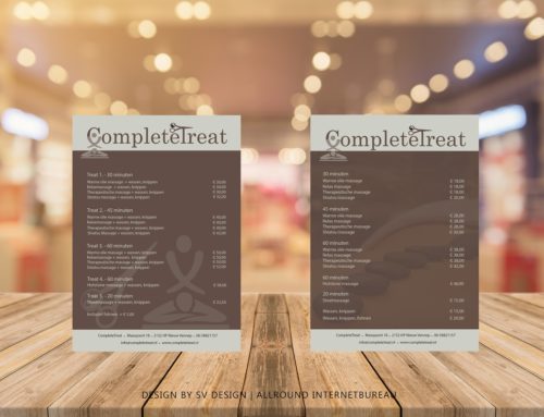 Flyer design voor CompleteTreat